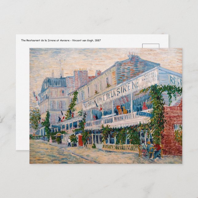 Vincent van Gogh - The Restaurant de la Sirene Postcard (Front/Back)