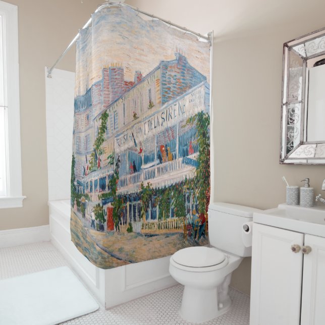 Vincent van Gogh - The Restaurant de la Sirene Shower Curtain (In Situ)