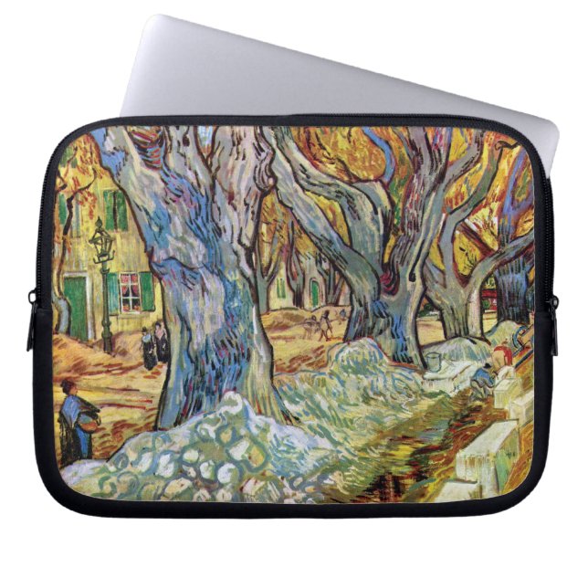 Vincent Van Gogh - The Road Menders - Fine Art Laptop Sleeve (Front)