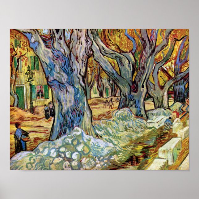 Vincent Van Gogh - The Road Menders - Fine Art Poster (Front)