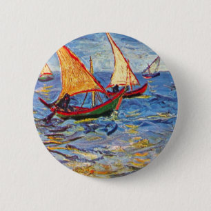 Vincent Van Gogh - The Sea At Saintes Maries 6 Cm Round Badge