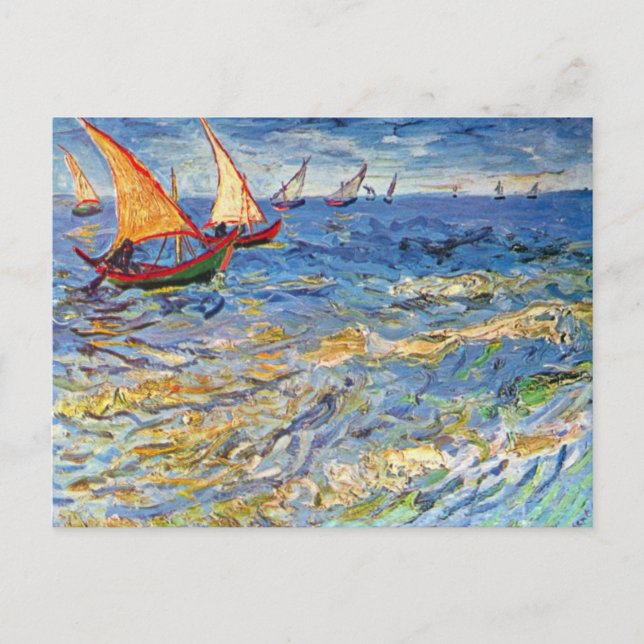 Vincent Van Gogh - The Sea At Saintes Maries Postcard (Front)