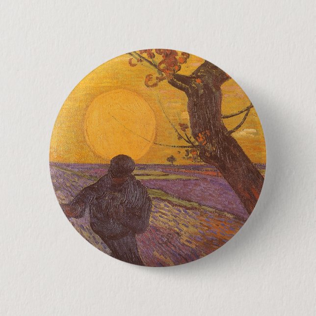 Vincent van Gogh - The Sower 6 Cm Round Badge (Front)