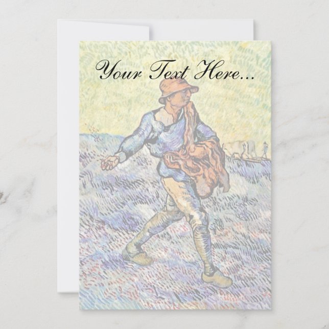 Vincent Van Gogh - The Sower - Fine Art Painting (Front)