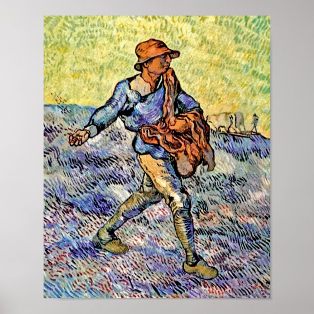 Vincent Van Gogh - The Sower - Fine Art Painting Poster (Front)
