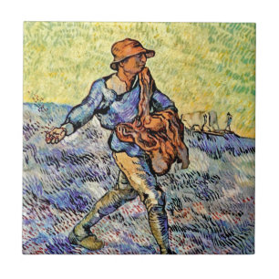 Vincent Van Gogh - The Sower - Fine Art Painting Tile