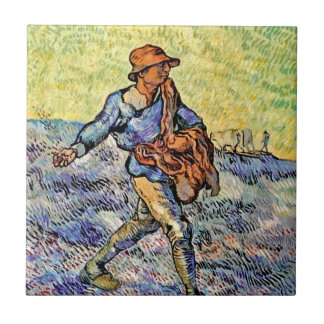 Vincent Van Gogh - The Sower - Fine Art Painting Tile