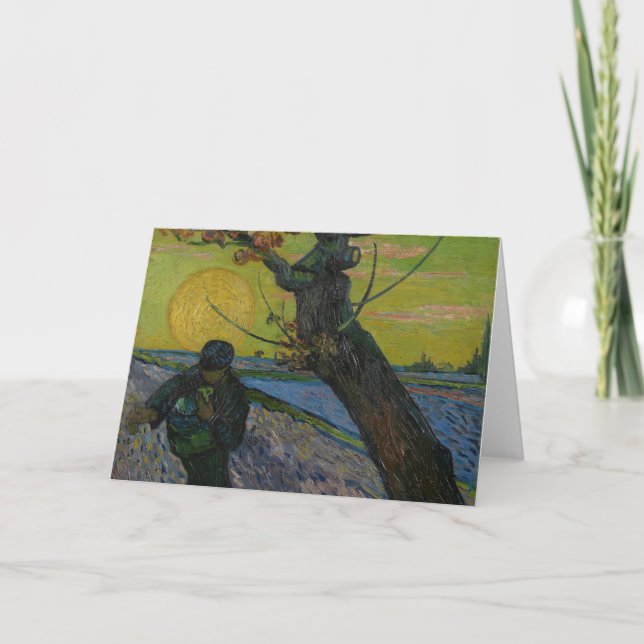 Vincent Van Gogh - 'The Sower' Greetings card. Card (Front)