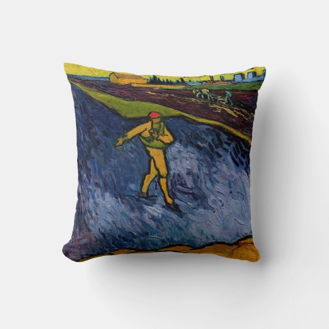 Vincent van Gogh - The Sower: Outskirts of Arles  Cushion (Front)