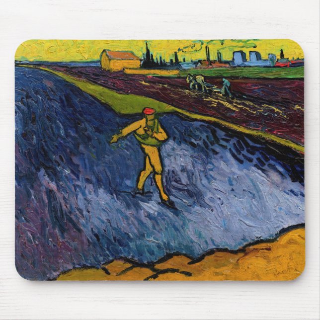 Vincent van Gogh - The Sower: Outskirts of Arles Mouse Pad (Front)