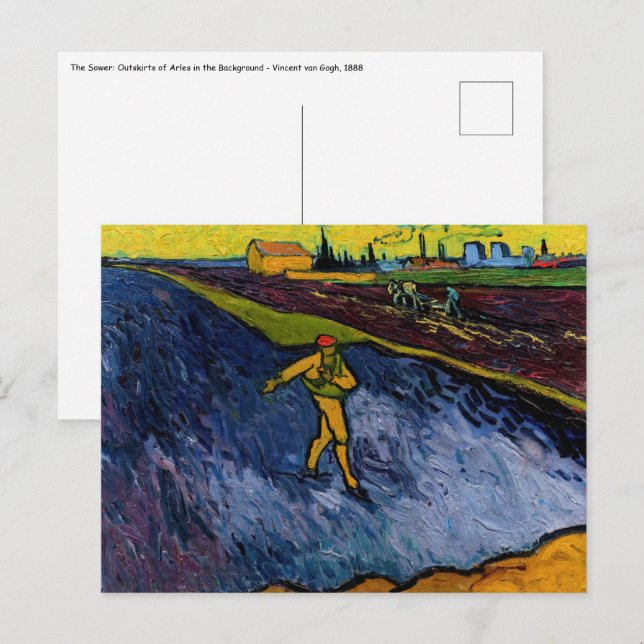 Vincent van Gogh - The Sower: Outskirts of Arles Postcard (Front/Back)