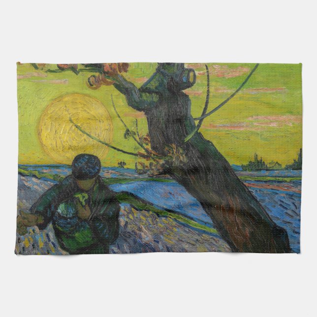 Vincent van Gogh - The Sower Tea Towel (Horizontal)