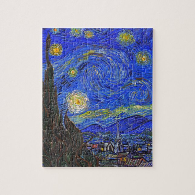 Vincent van Gogh - The Starry Night (1889) Jigsaw Puzzle (Vertical)