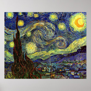 Vincent Van Gogh The Starry Night 1889 Saint-Rémy Poster