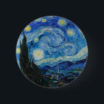 Vincent Van Gogh The Starry Night 6 Cm Round Badge<br><div class="desc">Vincent Van Gogh's The Starry Night Detail</div>