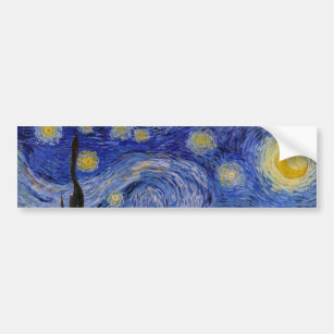 Vincent Van Gogh - The Starry night Bumper Sticker