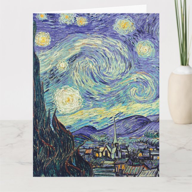 Vincent Van Gogh The Starry Night  Card (Front)