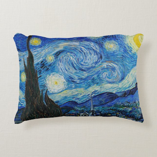 Vincent van Gogh - The Starry Night Decorative Cushion (Front)