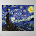 Vincent Van Gogh - The Starry Night Extra Large Poster<br><div class="desc">Vincent Van Gogh's The Starry Night. Oil on canvas from 1889, Starry Night was painted while Van Gogh was in the asylum at Saint-Remy, France, and is considered one of his greatest masterpieces. Although it is a night scene, it was painted during the day and represents the view from the...</div>