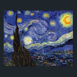 Vincent Van Gogh - The Starry Night Extra Large Poster<br><div class="desc">Vincent Van Gogh's The Starry Night. Oil on canvas from 1889, Starry Night was painted while Van Gogh was in the asylum at Saint-Remy, France, and is considered one of his greatest masterpieces. Although it is a night scene, it was painted during the day and represents the view from the...</div>