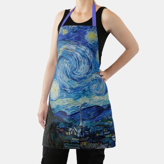 Vincent Van Gogh The Starry Night Fine Art Apron (Insitu)