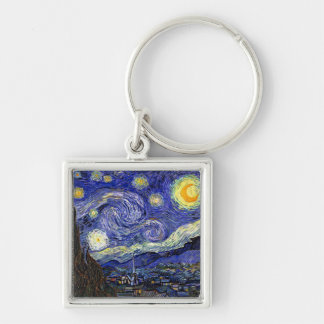Vincent Van Gogh - The Starry Night Fine Art Key Ring