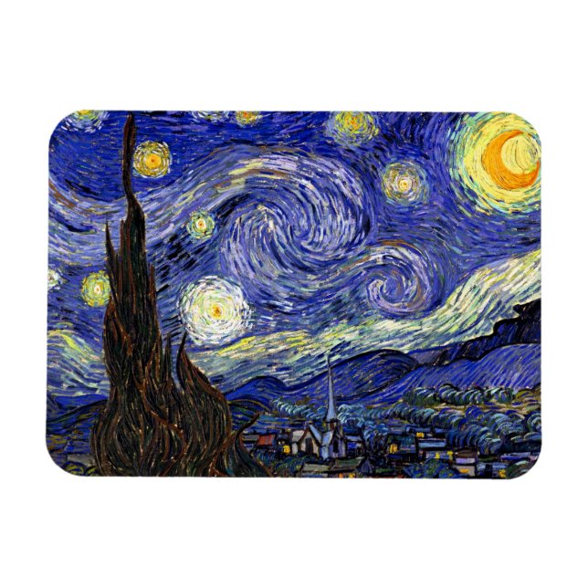 Vincent Van Gogh - The Starry Night Fine Art Magnet (Horizontal)