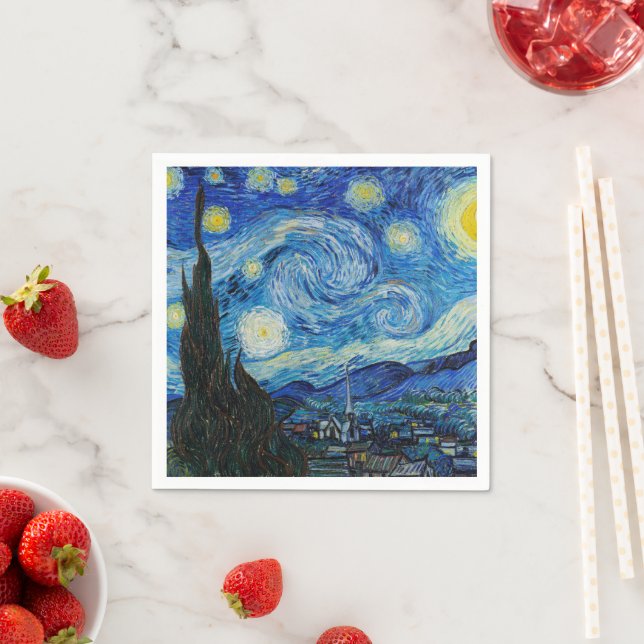 Vincent Van Gogh The Starry Night Fine Art Napkin (Insitu)