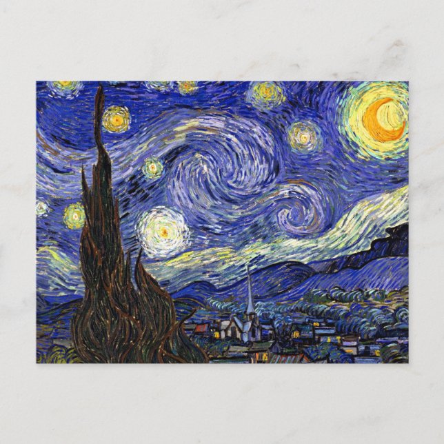 Vincent Van Gogh - The Starry Night Fine Art Postcard (Front)