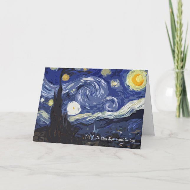 Vincent Van Gogh The Starry Night Fine Art Poster Card (Front)