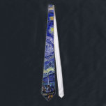 Vincent Van Gogh - The Starry Night Fine Art Tie<br><div class="desc">Vincent Van Gogh's The Starry Night. Oil on canvas from 1889, Starry Night was painted while Van Gogh was in the asylum at Saint-Remy, France, and is considered one of his greatest masterpieces. Although it is a night scene, it was painted during the day and represents the view from the...</div>