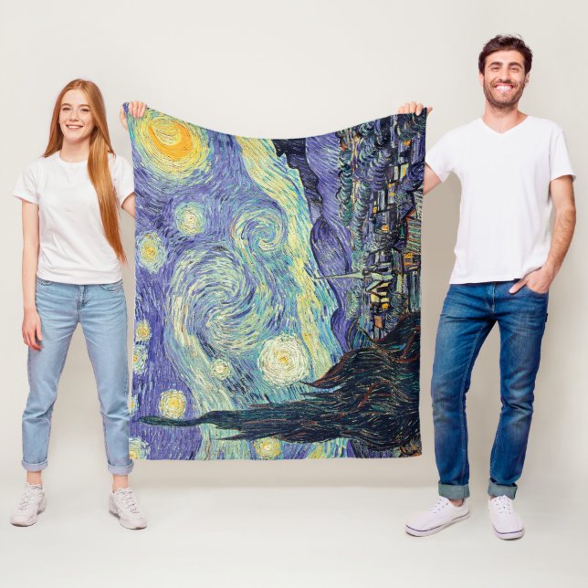 Vincent Van Gogh The Starry Night  Fleece Blanket (In Situ)