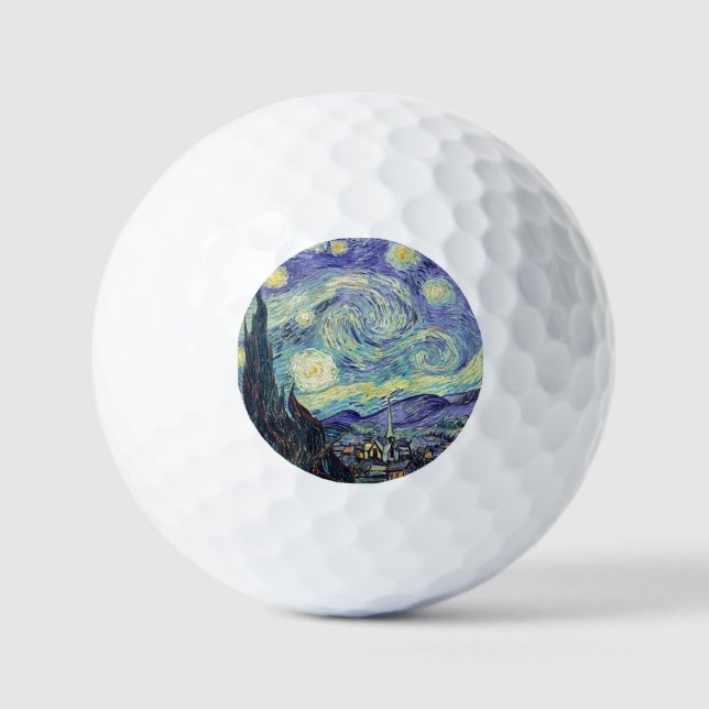 Vincent Van Gogh/ The Starry Night    Golf Balls (Front)