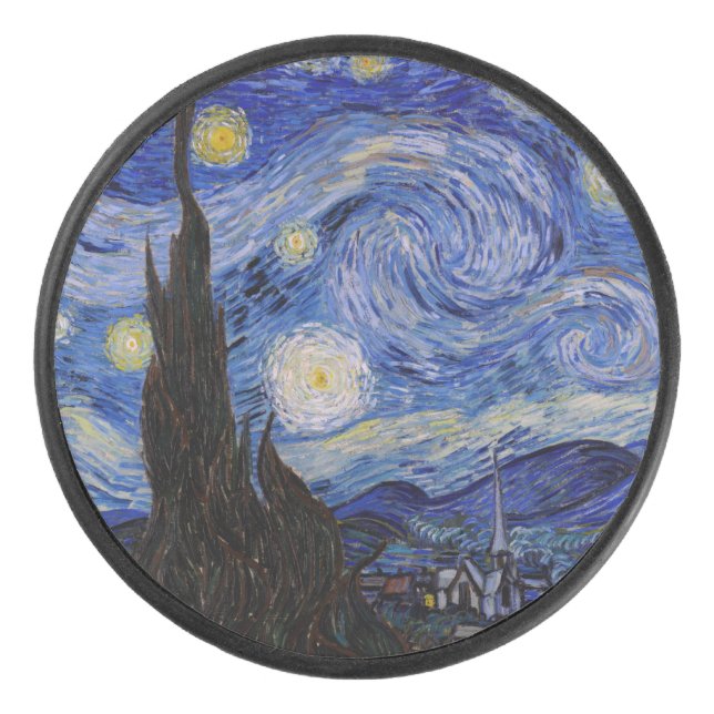 Vincent Van Gogh - The Starry night Hockey Puck (Front)