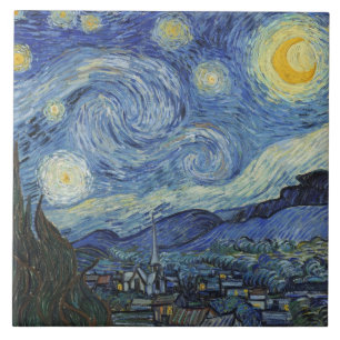 Vincent van Gogh   The Starry Night, June 1889 Ceramic Tile