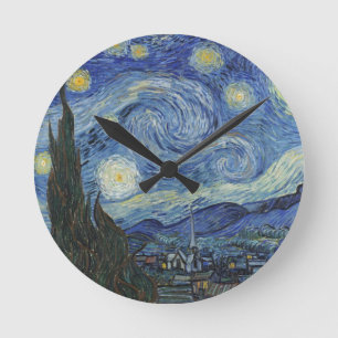 Vincent van Gogh   The Starry Night, June 1889 Round Clock