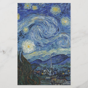 Vincent van Gogh   The Starry Night, June 1889 Stationery
