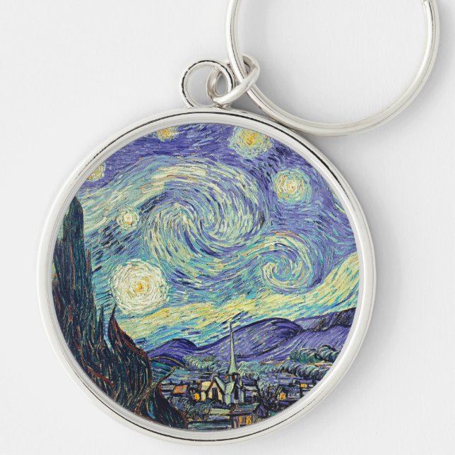 Vincent Van Gogh/ The Starry Night    Key Ring (Front)