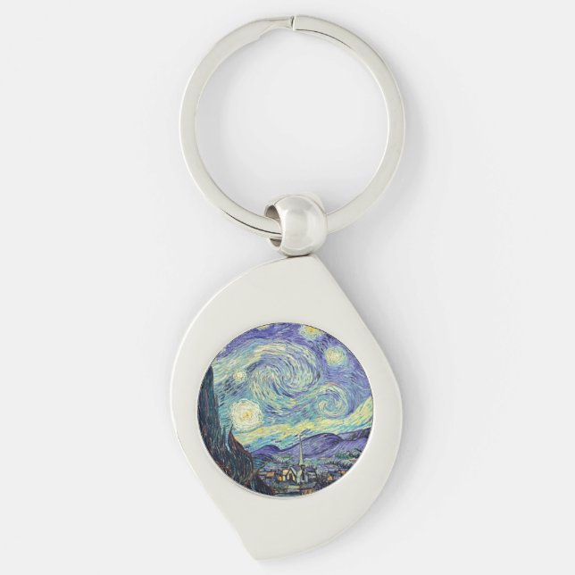 Vincent Van Gogh The Starry Night  Key Ring (Front)