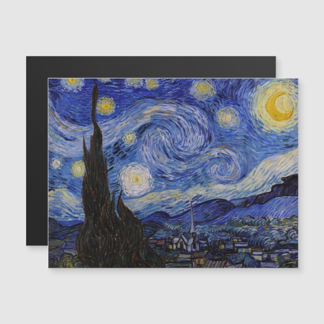 Vincent Van Gogh - The Starry night Magnetic Card (Front/Back)