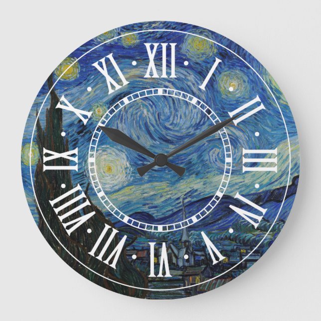 Vincent van Gogh - The Starry Night | Masterpiece Large Clock (Front)