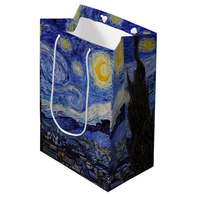 Vincent Van Gogh - The Starry night Medium Gift Bag (Front Angled)