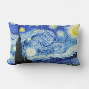 Vincent Van Gogh, The Starry Night painting Lumbar Cushion