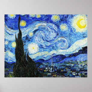 Vincent Van Gogh, The Starry Night painting Poster