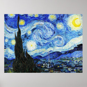 Vincent Van Gogh, The Starry Night painting Poster