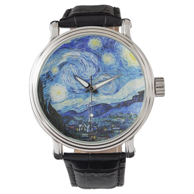 Vincent Van Gogh, The Starry Night painting Watch (Front)