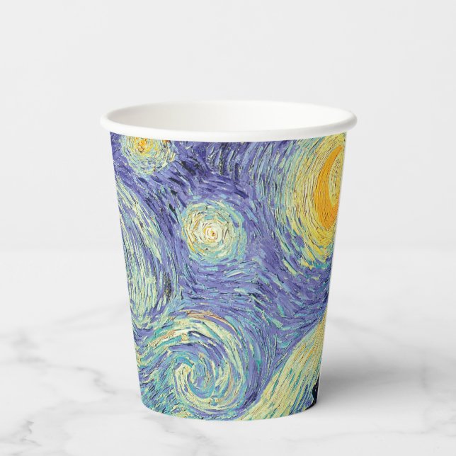 Vincent Van Gogh/ The Starry Night   Paper Cups (Back)