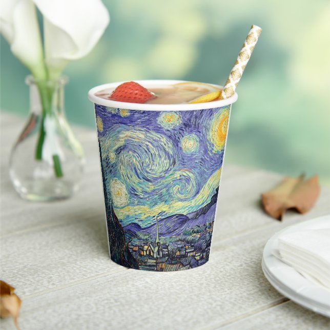 Vincent Van Gogh/ The Starry Night   Paper Cups (Insitu)