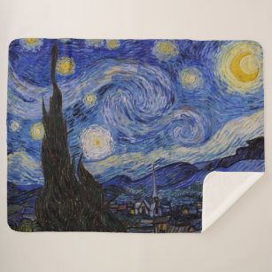 Vincent Van Gogh - The Starry night Sherpa Blanket