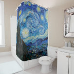 Vincent Van Gogh The Starry Night Shower Curtain<br><div class="desc">Vincent Van Gogh's The Starry Night Detail</div>